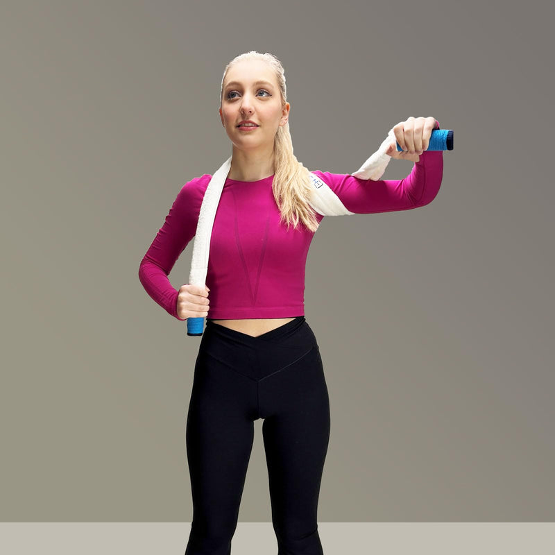 Shoulder Rotator Cuff Stretching Device By Stretch Towel; Physical Therapy Shoulder And Full Body Stretching Strap With Easy Grip Handles for Sore and Tight Muscles. Improves Shoulder Flexibility