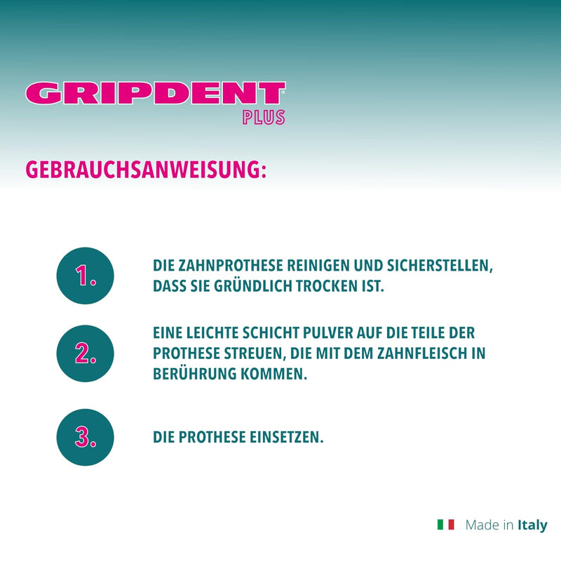 [Australia] - Gripdent Plus - super adhesive powder for dentures and dentures - non-irritating, easy to attach 