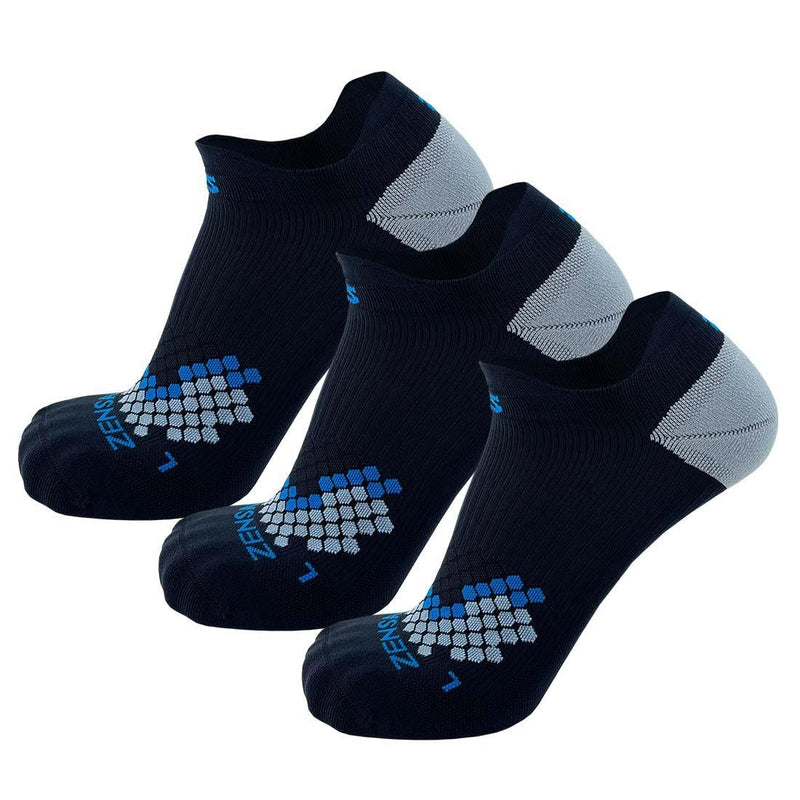 Zensah Plantar Fasciitis Relief Compression Socks - PF Night Socks for Plantar Fascia and Achilles Tendon Stability, Pain Medium 3 Pairs - Black