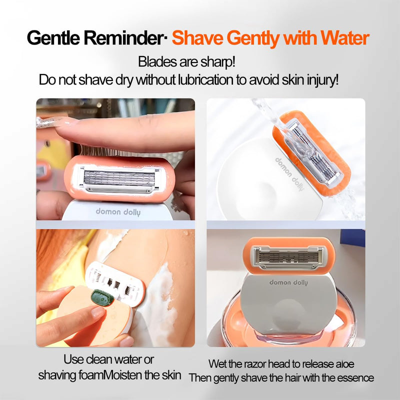[Australia] - Women's 5-Blade Travel Razor with Case – Includes Handle + 5 Refills – Compact, Extra Smooth Shaving for On-The-Go – Travel Size Toiletries Essential 