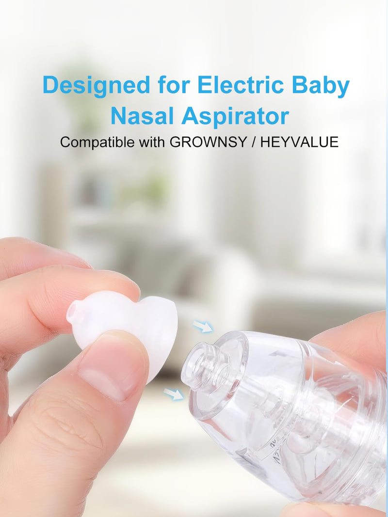[Australia] - Nasal Aspirator Replacement Parts Compatible with GROWNSY/ X-Bosak / HEYVALUE Nose Sucker for Baby & Toddlers, Suction Chamber and 6pcs Silicone Tips Replacement Kit 1 chamber & 6 tips 