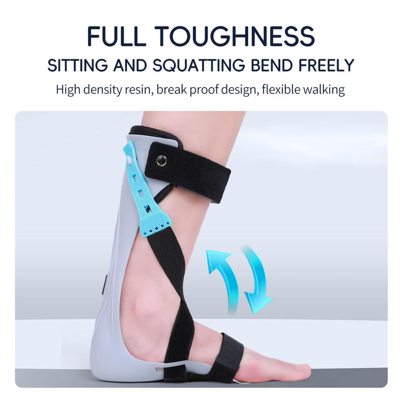 Laway Drop Foot Brace AFO Ankle Support Lightweight Orthotic Device, Adjustable Leg Strap for Stroke/Paralysis/Nerve Damage Patients, Unisex for Left/Right Foot, Daily Rehabilitation Use (Large, right foot) Large