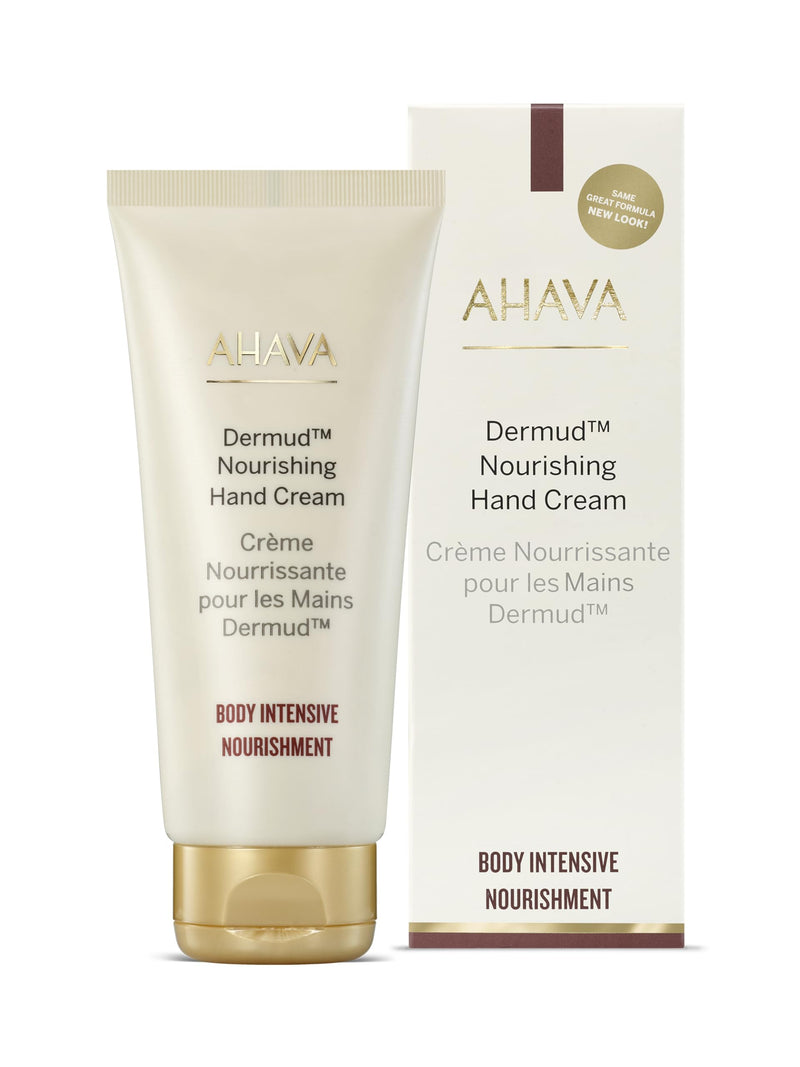 [Australia] - AHAVA Dermud Nourishing Hand Cream - Intensely Hydrates, Soothes, Relieves Dry & Sensitive Hands, Enriched by Dermud Mud Complex, Osmoter, Aloe Vera Leaf, Jojoba Seed Oil, Zinc & Allantoin, 3.4 Fl.Oz 