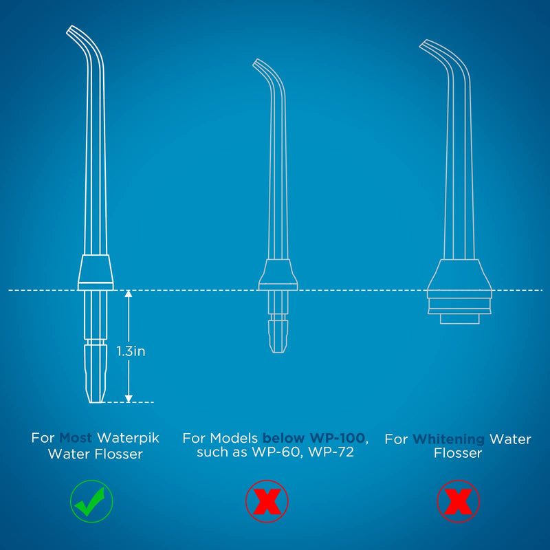 [Australia] - Replacement Heads for Waterpik, Replacement Picks for Water Pik Water Flosser (6 Classic Jet Tips) 6 Classic Jet Tips 