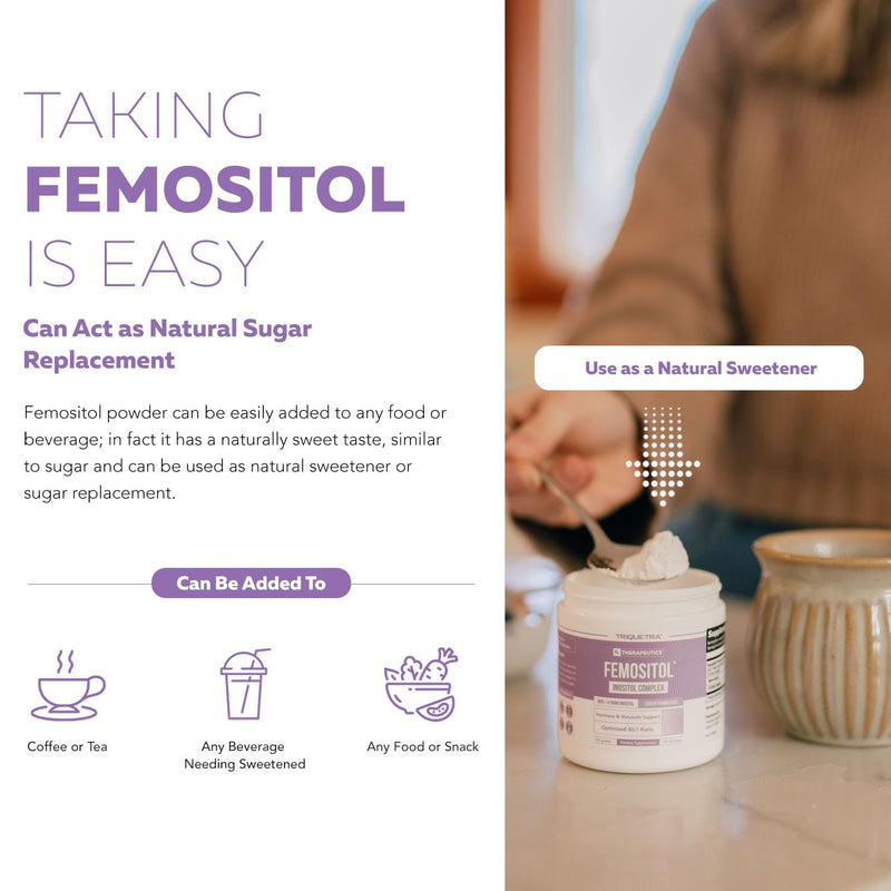 FemoSitol Inositol Powder | Myo-Inositol & D-Chiro Inositol Complex - Clinically Proven 40:1 Ratio (Vitamin B8) | Hormonal Balance & Healthy Ovarian Function Support (123 gram – 60 Servings) 4.34 Ounce (Pack of 1)