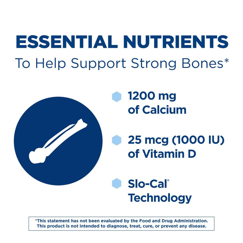 [Australia] - Citracal Slow Release 1200, 1200 mg Calcium Citrate with Vitamin D (1000 IU), Vitamin D3, Bone Health Support, Calcium Supplement for Ages 12+, 185 Count 
