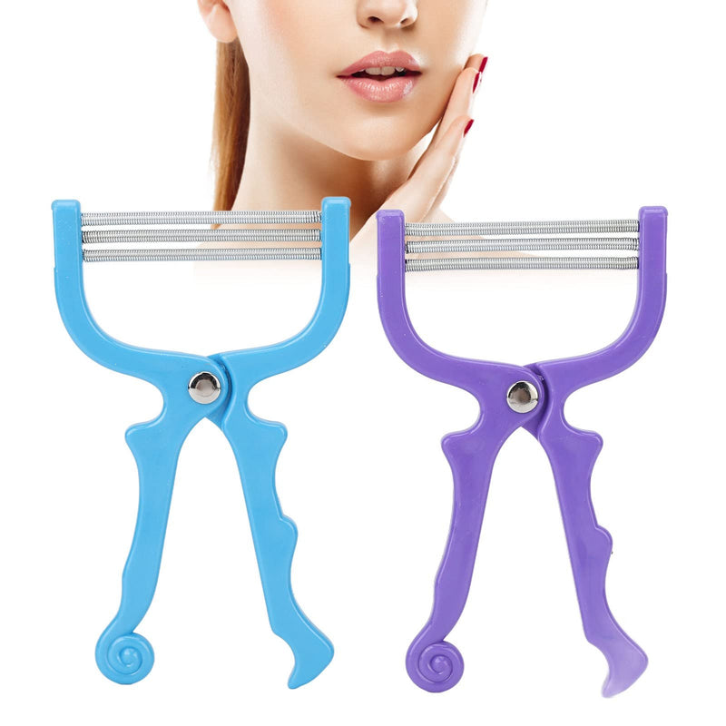 [Australia] - ZJchao 2pcs Spring Hair Remover, Stainless Steel Face Epilator Spring Threading for Women Face, Chin Hair, Upper Lip Hair, Mustache 