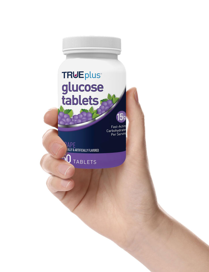 [Australia] - TRUEplus® Glucose Tablets, Grape Flavor - 50ct Bottle 50 Count (Pack of 1) 