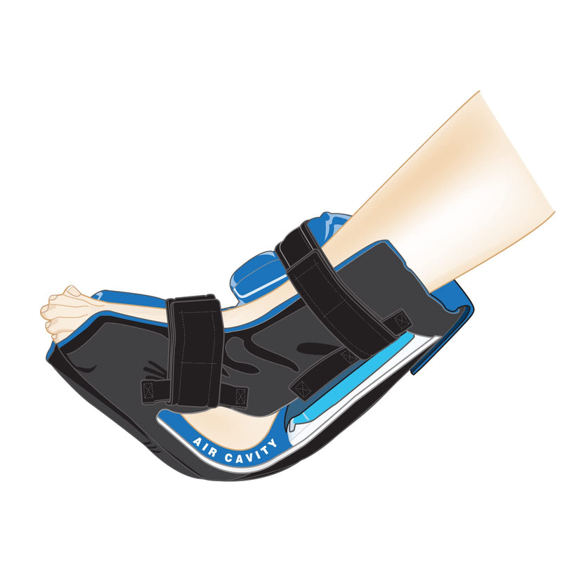 [Australia] - NYOrtho Pressure Relief Heel Boot with Cooling Gel Pack – Foot & Ankle Support Cushion for Pressure Sores, Ulcers, Bedsores, Injury Recovery – Offloading Pillow for Pain Relief – Made in USA Performance Cover Average Adult | Single Boot 