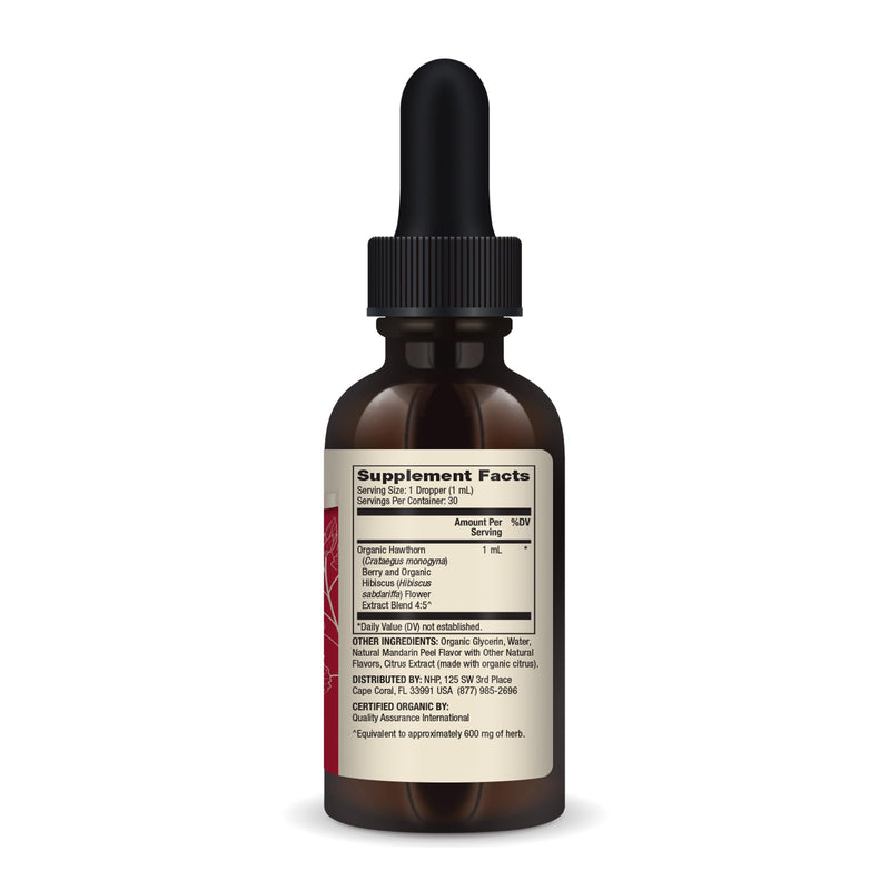 [Australia] - Dr. Mercola Organic Hawthorn and Hibiscus Liquid Drops Dietary Supplements, 30 Servings (30 Droppers), Non GMO, Gluten Free, Soy Free, USDA Organic 