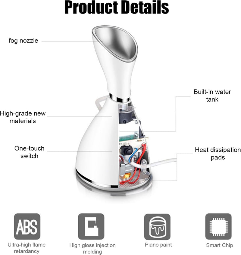 [Australia] - facial Steamers- Facial Steamer For Face, Face Vapor Steamer, Face Mister, Vanity Planet Face Steamer, Face Steamer For Face Professional and gives pure moisturizing effect at home. 