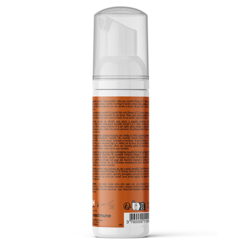 Dermoscent Essential Mousse - Dry Shampoo for Dogs & Small Mammals - Rinse Free Foam to Cleanse Skin & Coat - Odour Control for Smelly Pets - Soap Free - 150ml - PawsPlanet Australia