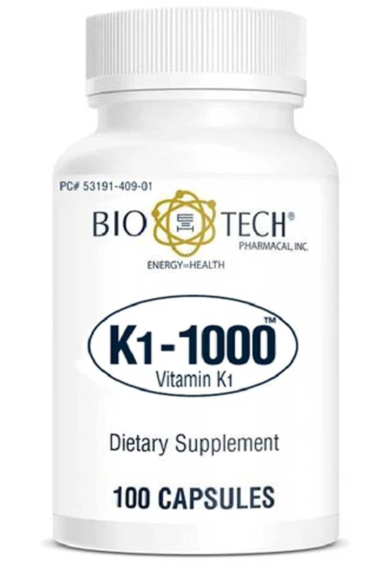 [Australia] - Bio-Tech Pharmacal K1-1000 (Vitamin K1) 100 Capsules - 3 Pack 