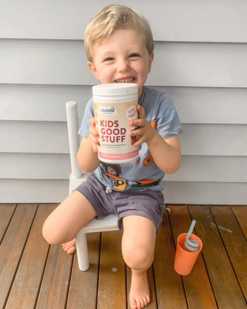 Nuzest - Kids Good Stuff - Vegan Smoothie Mix - Wild Strawberry - Multivitamin Nutritional Supplement Protein Shake - Dairy Free - Supporting Growth and Development - 225g/ 7.9 oz (15 Servings) 7.9 Ounce (15 Servings)