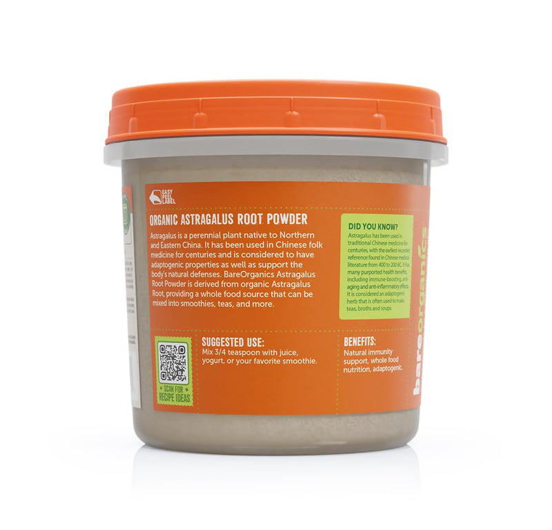 [Australia] - BareOrganics Astragalus Root Powder, Superfood Powder, Organic Dietary Supplement, 8 Ounce 