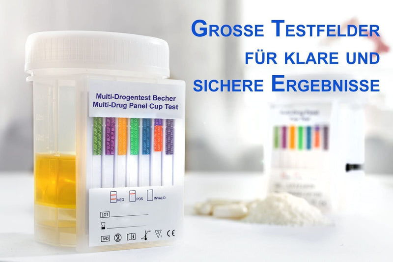 [Australia] - Drug test for 8 types of drugs - rapid drug test in a sterile & hygienic cup - THC cocaine amphetamine benzodiazepine opiates EDDP methamphetamine bupropion 
