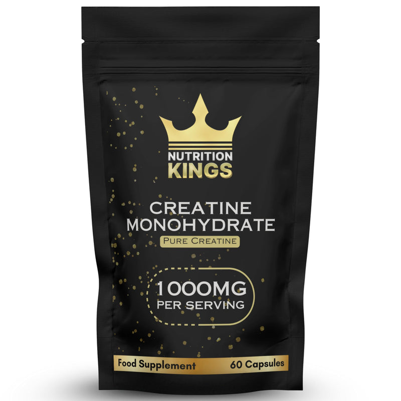 Creatine Monohydrate 1000mg – 60 Vegan Capsules – Muscle Growth, Strength, Endurance, Workout Recovery – Vegan Supplement