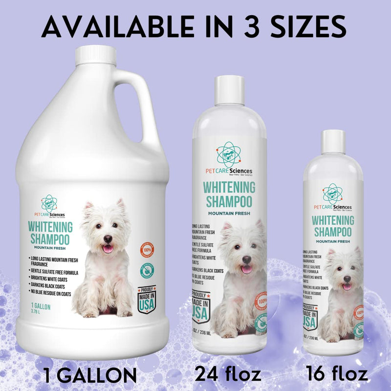 16 fl oz Dog Whitening Shampoo - Dog Shampoo for White Dogs - Puppy Shampoo for White Coats - Hair and Fur Whitener for Dogs - Made in The USA… 16 Fl Oz - PawsPlanet Australia