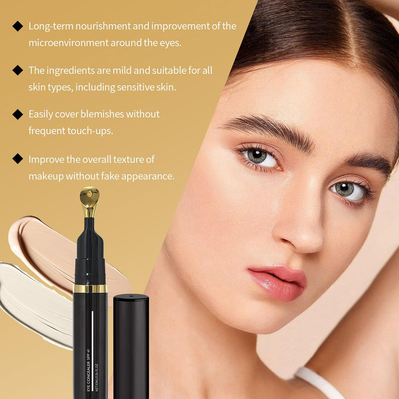 Eye Corrector SPF 41, Eye Essence with Vitamin E, Dark Circle Coverage Anti-Aging Tinted Eye Cream, Moisturizing Formula (Ivory White, 0.34 Oz) Ivory White 2.82 Ounce (Pack of 1)