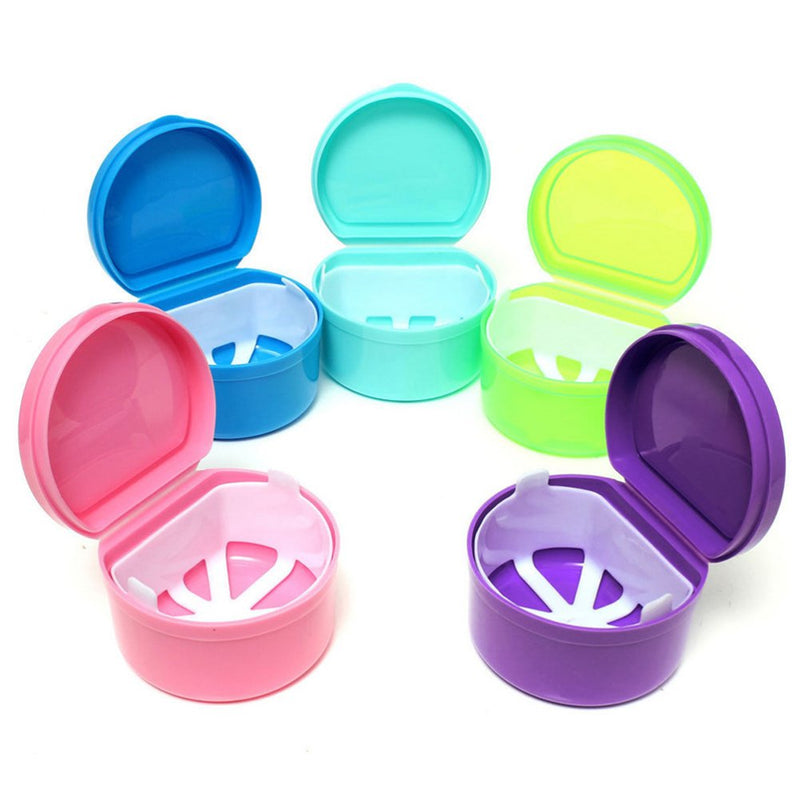 [Australia] - ROSENICE Denture Box Orthodontic Prosthesis Teeth Storage Box with Hanging Net (Random Color) 