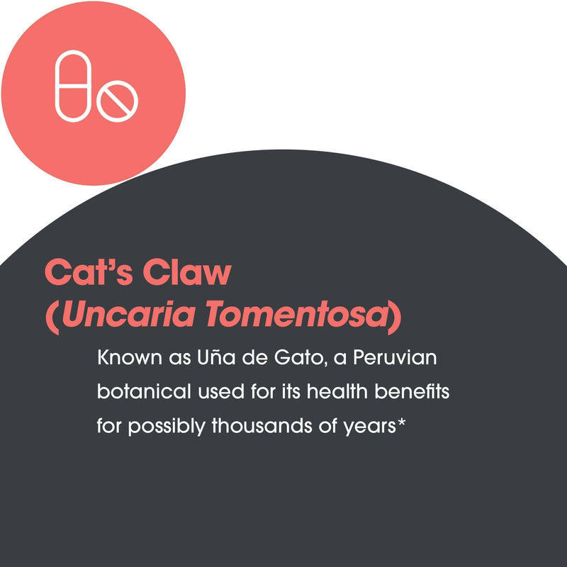 Allergy Research Group Cat's Claw - Inner Bark Extract, Joint Health & Immune Support, Herbal Supplement, Organic, Vegetarian Capsules - 60 Count - PawsPlanet Australia