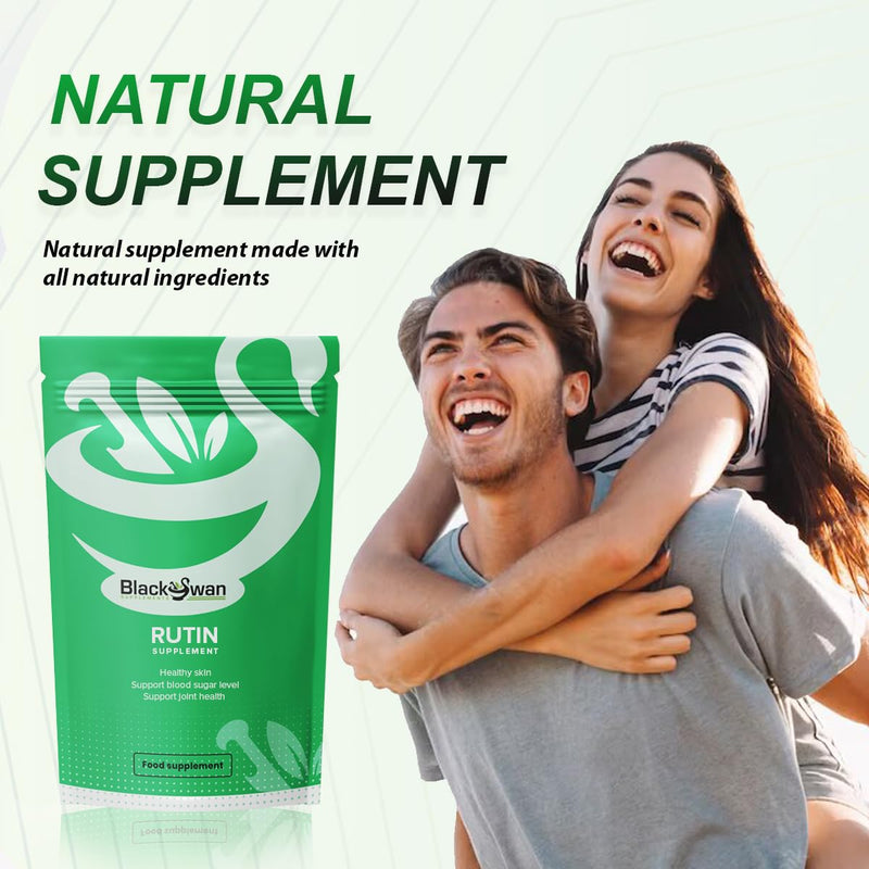 Black Swan Rutin Tablets - 500mg Antioxidant Formula Bioflavanoid Source Vitamin C Energy Boost Detoxification Nutrient Enriched Natural Supplement - 120 Tabs 4 Month Supply 0.01 g (Pack of 120)