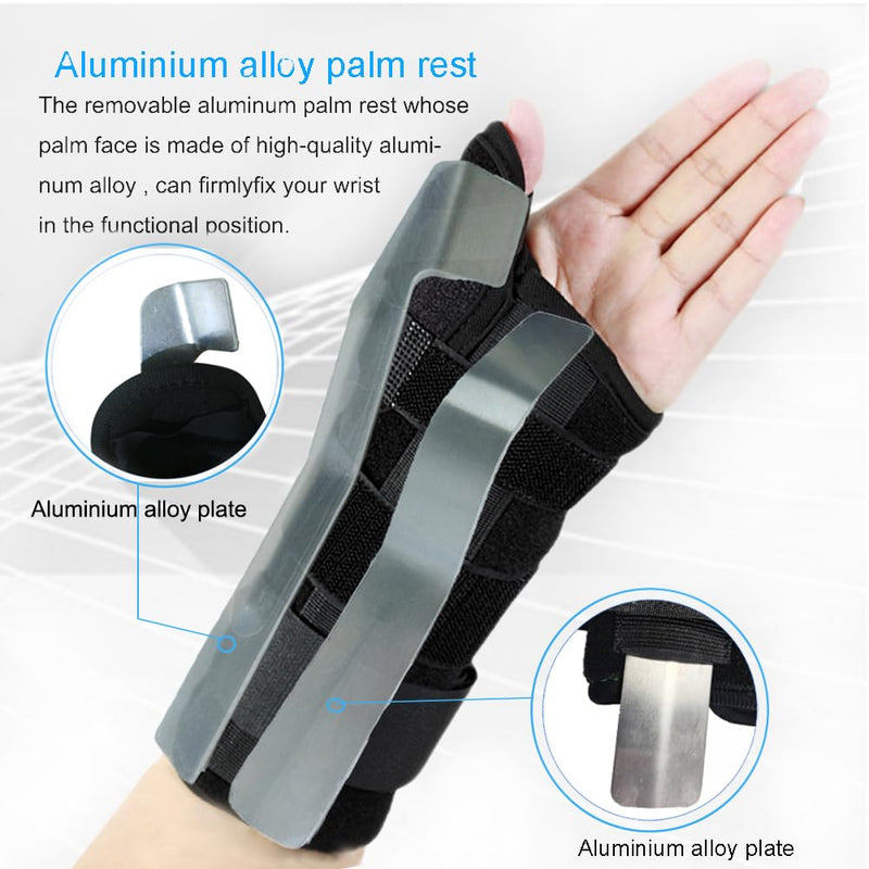 Wrist Brace with Thumb Spica Splint for De Quervain's Tenosynovitis Carpal Tunnel Pain Wrist & Thumb Stabilizer for Tendonitis Arthritis, Sprains & Fracture Forearm Support Cast (Left M/L) Left Update Medium / Large