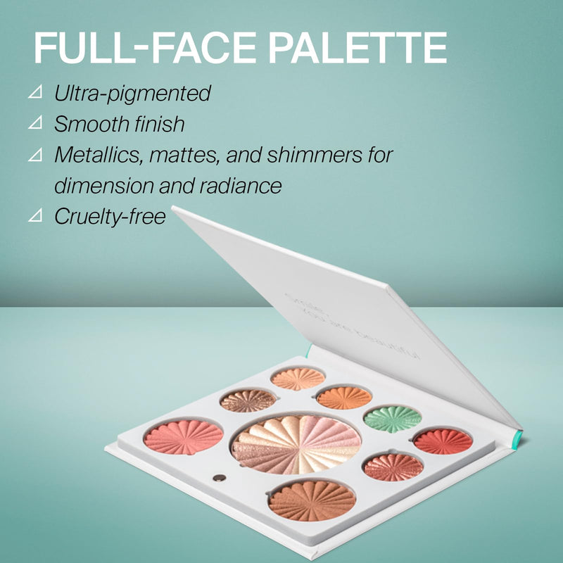 [Australia] - OFRA Mini Mix Face Palette Good To Go - 2-in-1 Full Face Makeup Palette with Blush, Eyeshadows, Highlighter, and Bronzer - Powder Makeup Palette - Travel-Friendly, Cruelty-Free, and Refillable Pans 