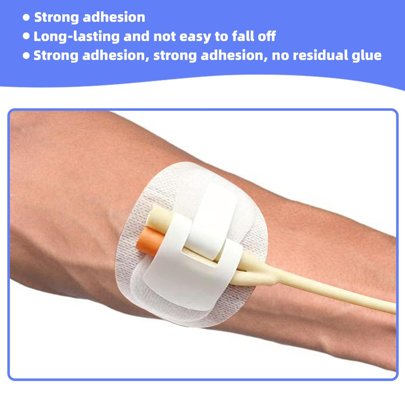 [Australia] - 20Pcs Foley Catheter Stabilization Device, Catheter Tube Holder, Adhesive Catheter Urinary Leg Bag Legband Holder Catheter Supplies for Single/Double Tube, G Tube and Feeding Tube in Place 20pcs White 