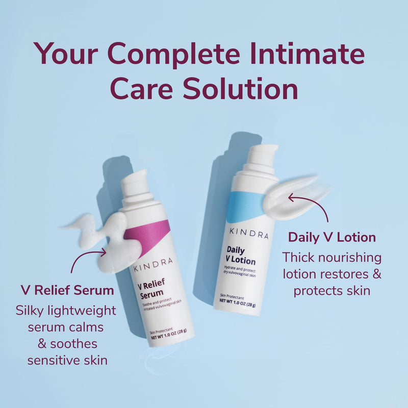 [Australia] - Kindra V Serum - Sensitive Skin Vaginal Vulva Moisturizer Cream Supports Dryness, Burning, Discomfort, Itching - Hormone Free - Up to 60 Applications 1 Ounce (Pack of 1) 