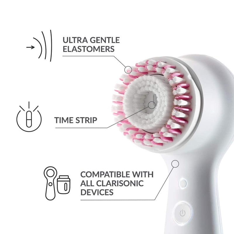 New Radiance Replacement Facial Cleansing Brush Head for Clarisonic Mia 1, Mia 2, Mia Fit, Alpha Fit, Smart Profile Uplift, 2 Count