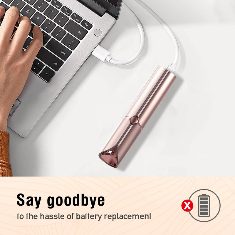 Facial Hair Removal for Women, Hair Removal Device, Rechargeable Hair Remover for Women, Facial Hair Remover for Face, Upper Lip, Chin, with a Branded Storage Bag Gold