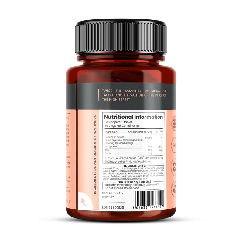 [Australia] - Double Strength Silica Complex ‚Äì 3 Month Supply! (2000mg Horsetail Extract x 90 Tablets) 90 Count (Pack of 1) 
