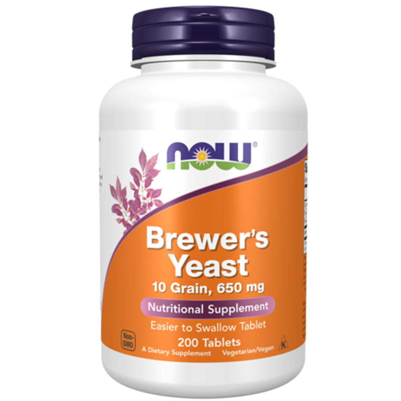 [Australia] - Now Foods, Brewer's Yeast (brewer's yeast), Saccharomyces cerevisiae, 650mg, 200 vegan tablets, laboratory tested, soy-free, non-GMO, vegetarian 