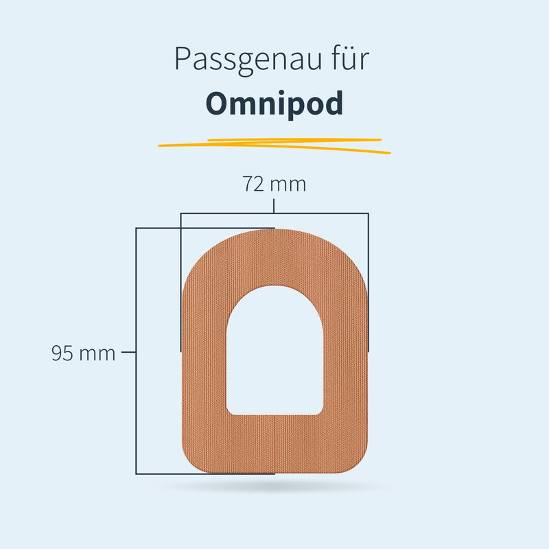 MySweetStitch - 25 x Omnipod Patches, Ring Patch Ø 95 x 72mm, Waterproof, Breathable, Skin-Friendly, Made in Germany, Pastel 25 piece