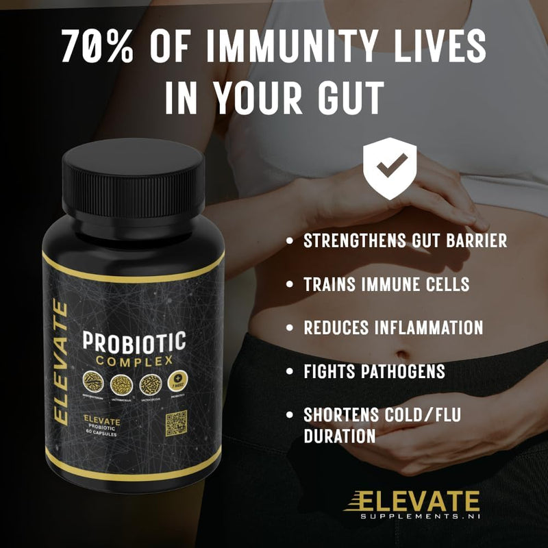 Probiotics Complex 60 Capsules - Multi-Strain Lactobacillus & Bifidobacterium Probiotics for Gut Health, Digestion & Bloating Relief, Immune Support Supplement for Men & Women