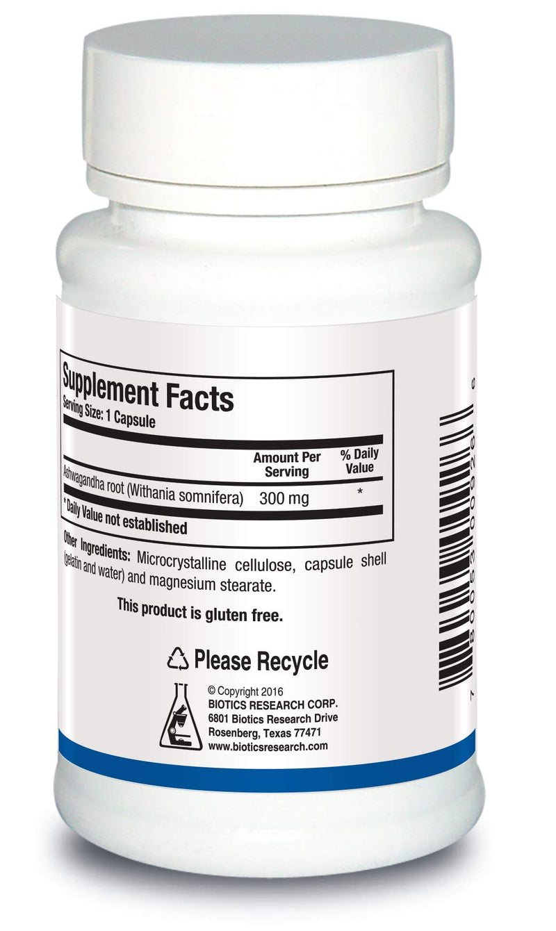 [Australia] - Biotics Research Bio Ashwagandha 300 Ashwagandha Root, Adaptogenic Herb, Promotes Relaxation Response, Healthy Adrenal, Cognitive and Immune System Function, Brain Health, Women’s Health 60 Capsules 
