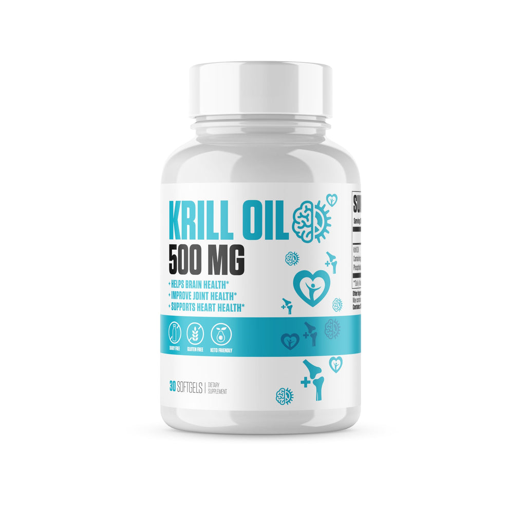 Krill Oil Softgels | #1 New Krill Oil Supplement with Phospholipids, EPA, DHA & Astaxanthin to Improve Brain Health, Joint Health & Heart Health | Sustainably Sourced for Men & Women - 30 Softgels