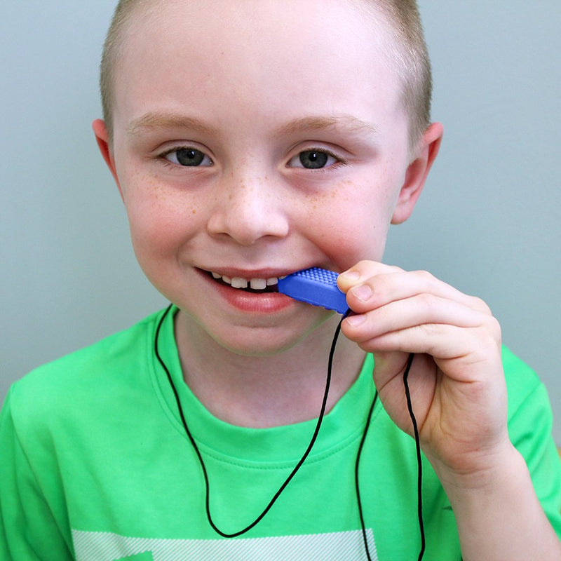[Australia] - ARK's Brick Stick XXT Textured Chew Necklace Made in The USA (very firm, Blue) 
