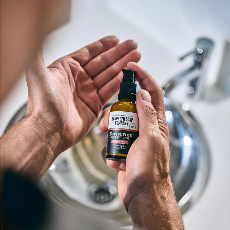 [Australia] - Brooklyn Soap Company, Activator Beard Serum +Pro Strength 50 ml - Serum for Beard Growth - Beard Growth Serum for thicker beard growth with active ingredient & caffeine 
