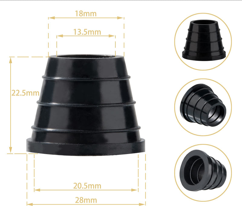 [Australia] - 10 Pcs Hookah Grommet Thick Silicone Rubber Grommet for Ceramic, Clay Bowls Thick (Black) Black 