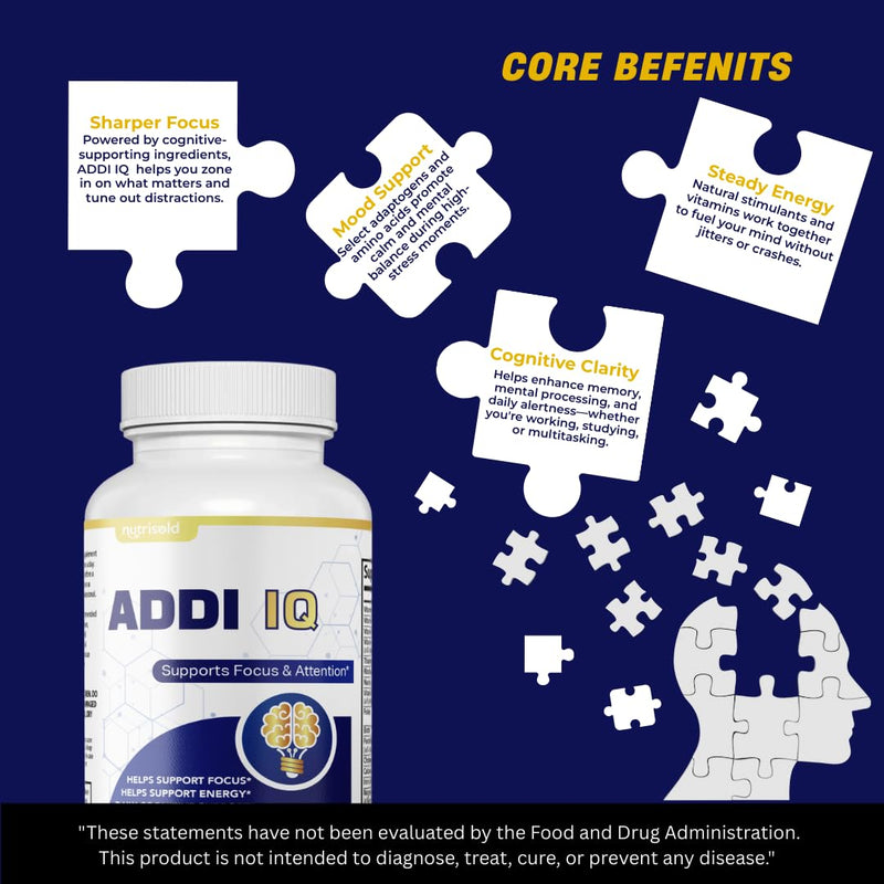 [Australia] - Focus & Memory Brain Booster | Nootropic for Clarity, Concentration, & Alertness | Includes Thiamin, Chromium, Magnesium & Herbal Extracts 