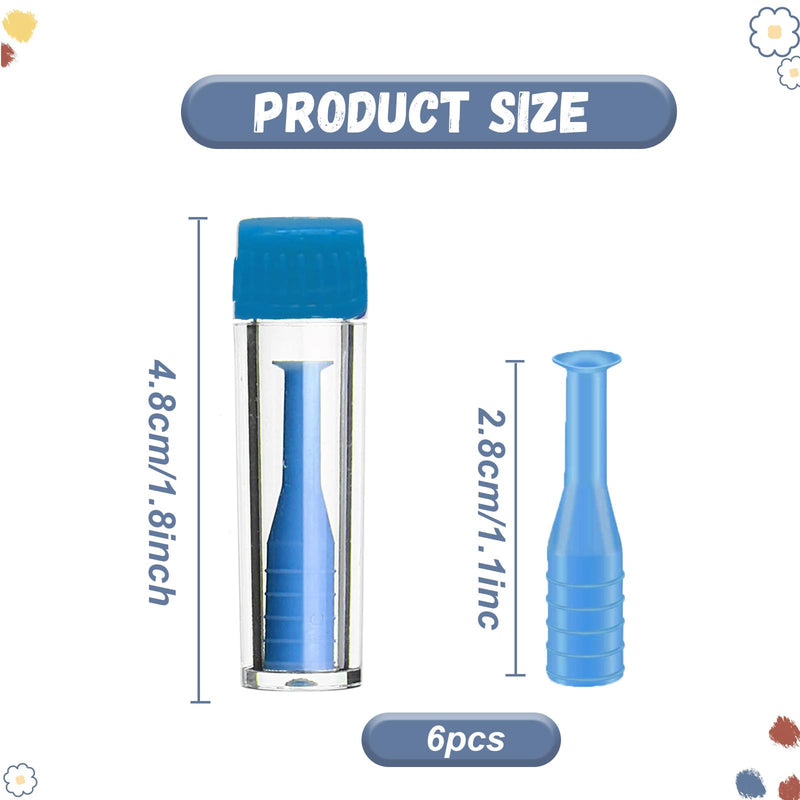 [Australia] - Contact Lens Sucker Soft Lenses, Contact Lens Insertion Aid Pack of 6, Contact Lens Remover, Simple Silicone Contact Lens Suction Cup for Soft Hard Lenses (White, Green, Blue) 