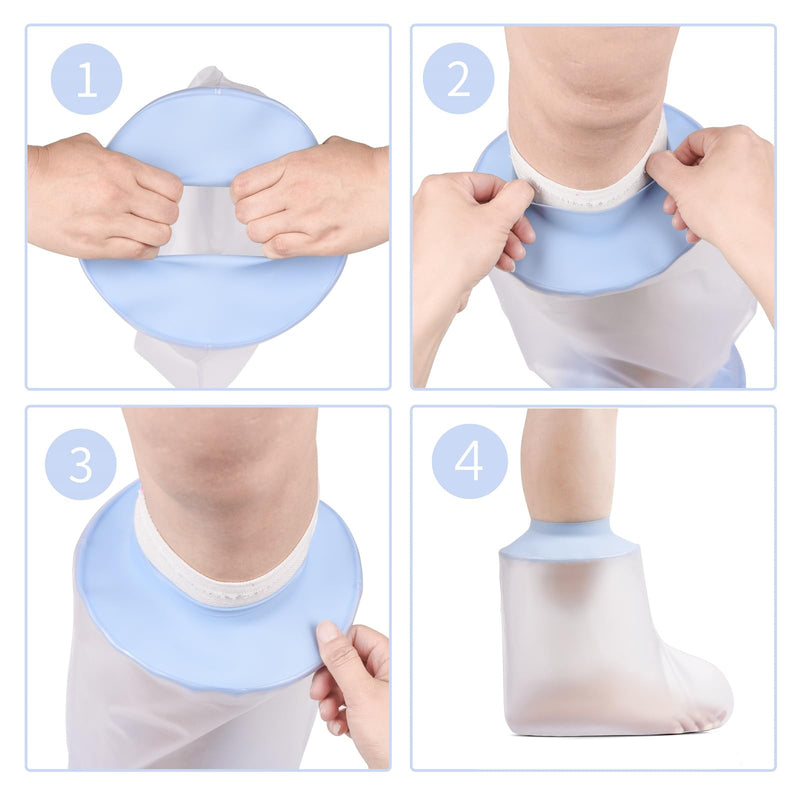 [Australia] - Fasola shower protection foot, waterproof plaster protection foot for shower, reusable foot cover when showering, wound care accessories adult foot 