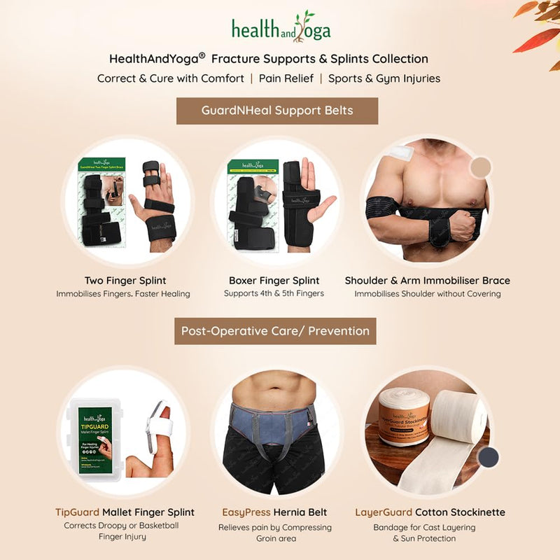 HealthAndYoga™ EasyPress New Comfortable Hernia Belt for Men – Inguinal Hernia Support Truss - Abdominal Binder Brace with Adjustable Self-Stick-on Bands (Medium) Medium
