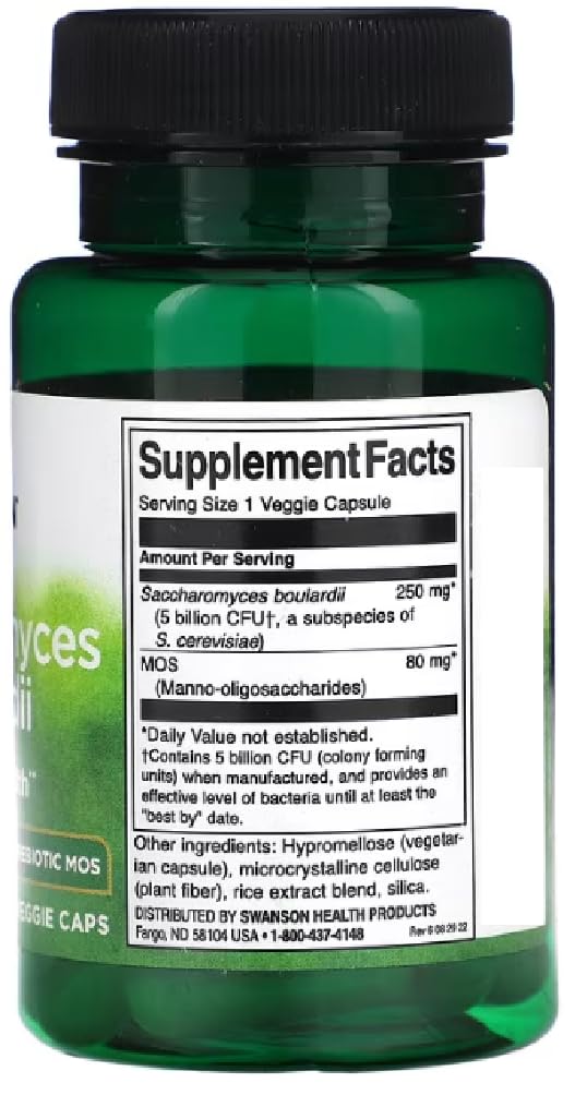 [Australia] - Swanson - Saccharomyces Boulardii | Gut Health and Immune System Support - 30 Capsules 