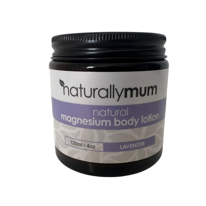 NaturallyMum - Magnesium Body Lotion [NATURAL & VEGAN] - Topical Magnesium Chloride Cream Lotion Support for Sleep, Bone, Heart & Muscle Health - Lavender - Made in UK & Safe for Kids 4 Fl Oz (Pack of 1)