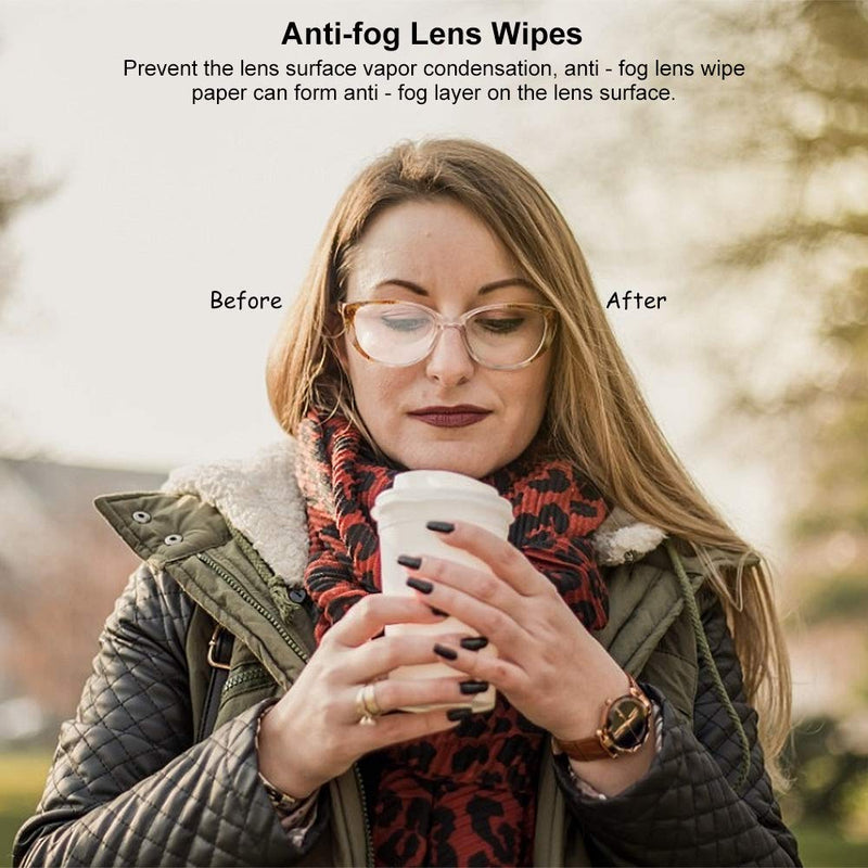 [Australia] - Anti-Fog Lens Wipes Pre-Moistened Anti-Fog Wipes, 6inch X 5inch,for Eye Glasses (60 Pack) 1 Count (Pack of 60) 