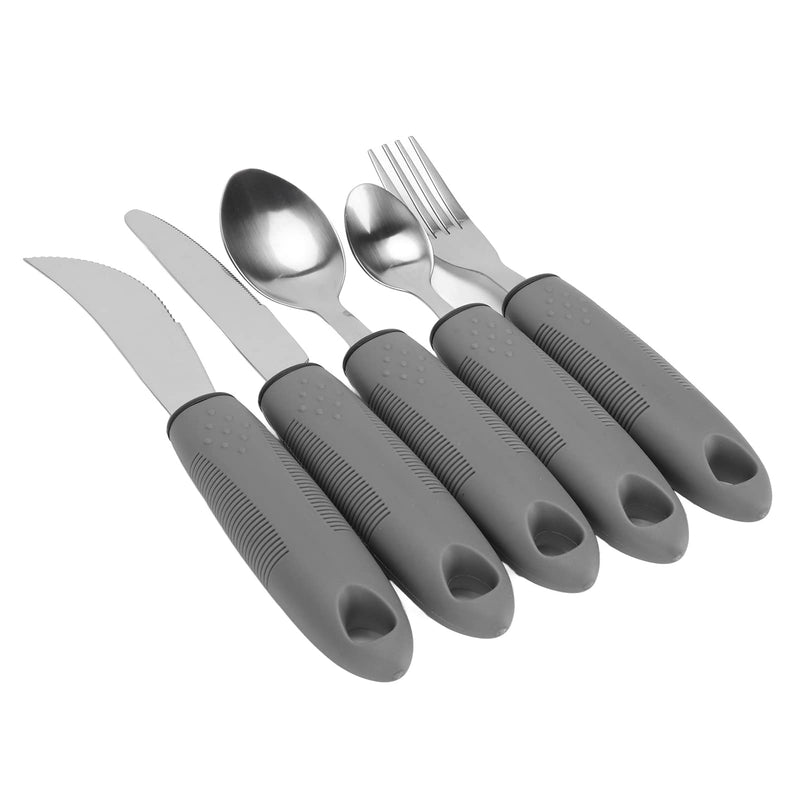 [Australia] - Adaptive Utensils for Hand Tremors, Arthritis and Parkinsons, Weighted Knives Fork and Spoons Stainless Steel Silverware Set, Elderly Weak Hand Grip & Handicapped Eating Utensils 