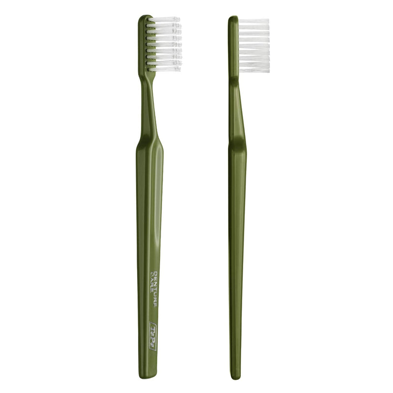 [Australia] - TePe Denture Care toothbrush, 1 piece, denture toothbrush with extra long and strong bristles for easy accessibility, easy cleaning of dentures 